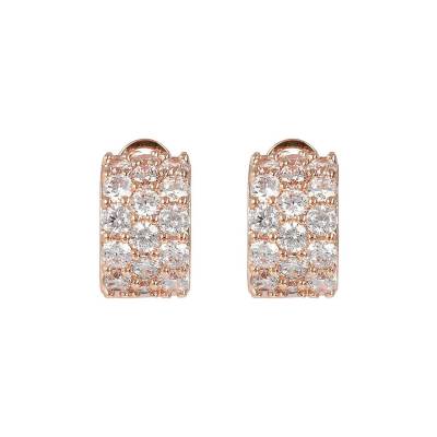 Orecchini Bronzallure Tre Fasce con Cubic Zirconia