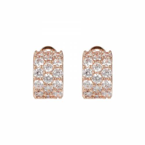 Orecchini Bronzallure Tre Fasce con Cubic Zirconia