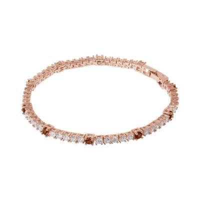 Bracciale Tennis Bronzallure in Golden Rose con Cubic Zirconia