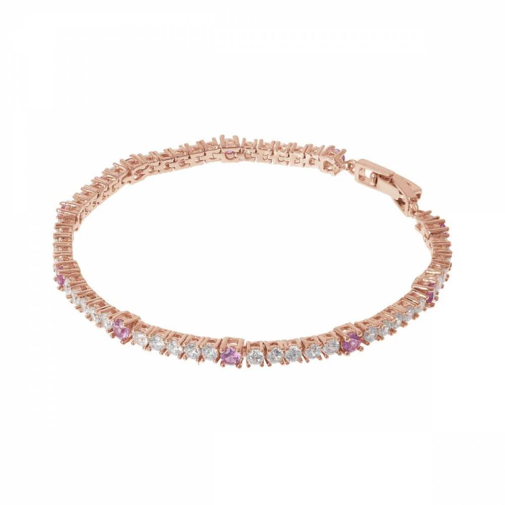 Bracciale Tennis Bronzallure con Zirconi Bianchi e Rosa