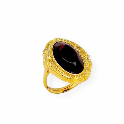 Anello Rebecca Brame con polimero bordeaux