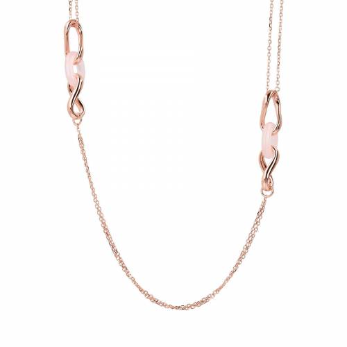 Collana Bronzallure Lunga con Intrecci in Pietre Naturali