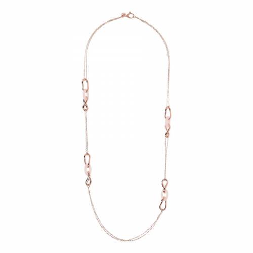 Collana Bronzallure Lunga con Intrecci in Pietre Naturali