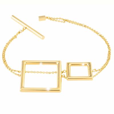 Bracciale Rebecca ludi con due quadrati