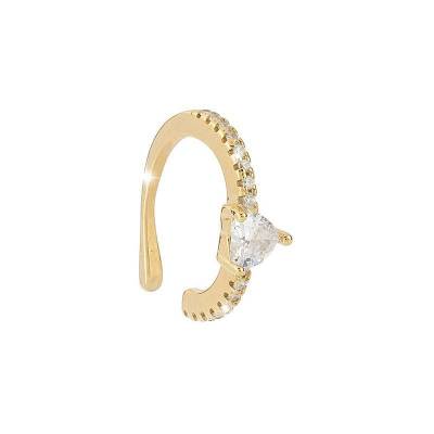 Mono orecchino Rebecca Golden Ear cuff con zirconi