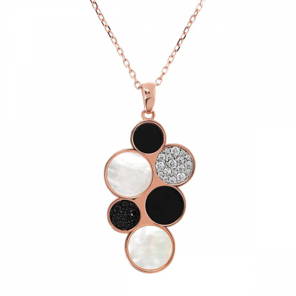 Collana Bronzallure con Pendente Mosaico di Pietre Piatte