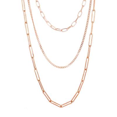 Collana Bronzallure Multifilo in Golden Rose con Chiusura Magnetica