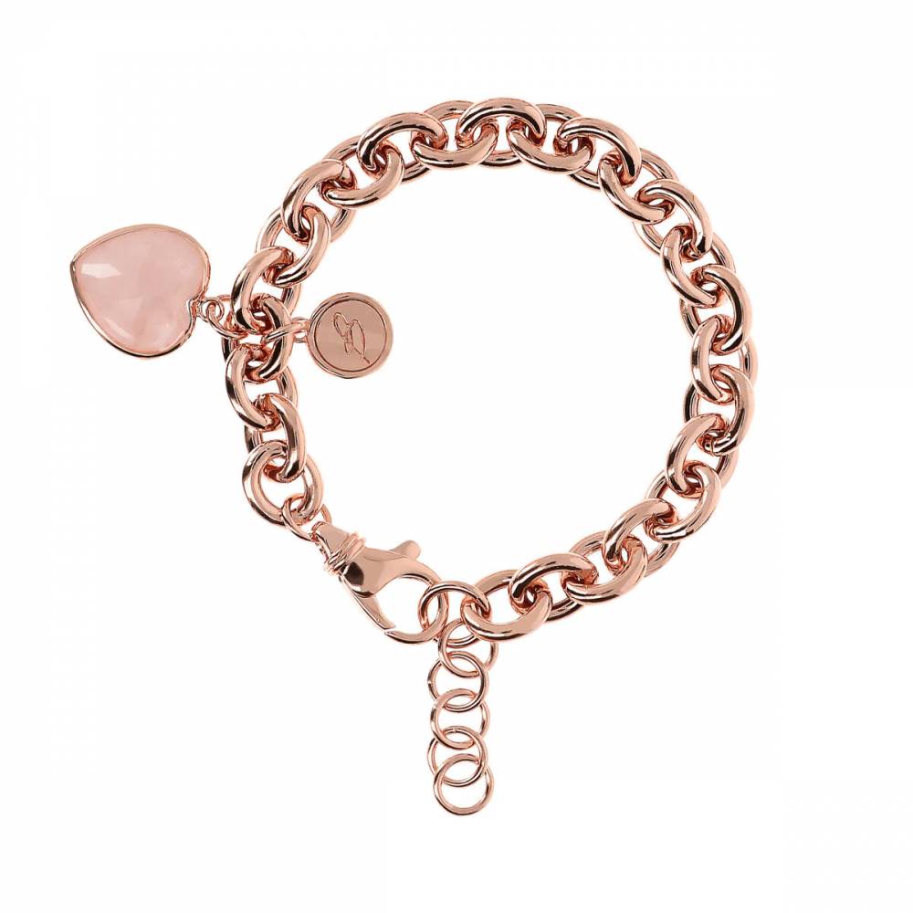 Bracciale Bronzallure Carisma con Cuore Pendente in Pietra Naturale