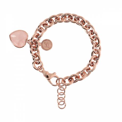 Bracciale Bronzallure Carisma con Cuore Pendente in Pietra Naturale