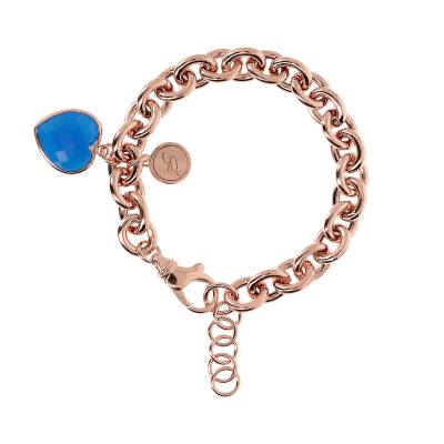 Bracciale Bronzallure Carisma con Cuore Pendente in Pietra Naturale