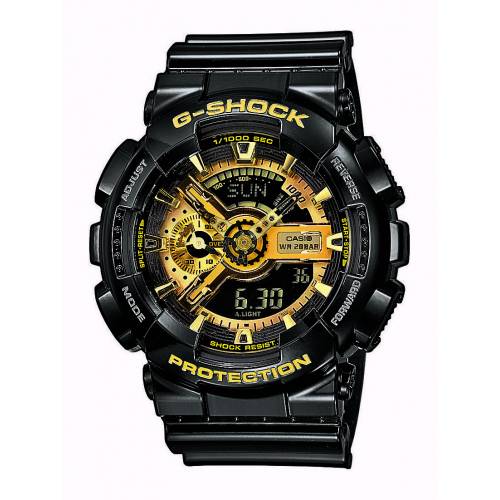 Orologio G Shock con Quadrante Nero Lucido e Oro