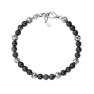 Bracciale Amen con Pietra Lavica e Occhio di Tigre Nero