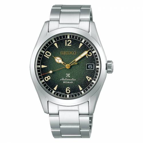 Orologio da uomo Seiko Alpinist verde automatico SPB155J1