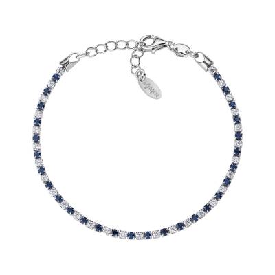 Bracciale Amen Tennis con Zirconi Bianchi e Blu