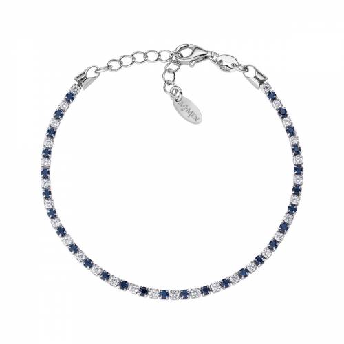 Bracciale Amen Tennis con Zirconi Bianchi e Blu