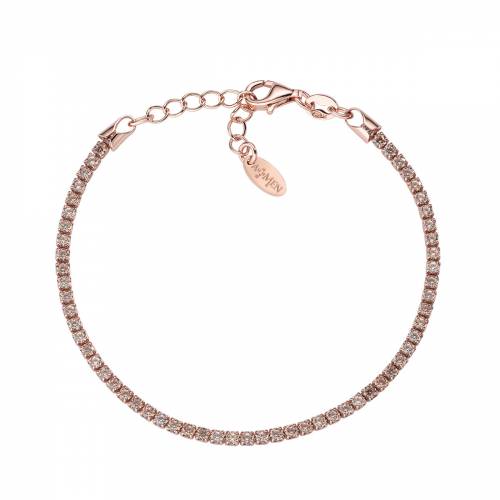 Bracciale Amen Tennis Rosè con Zirconi Champagne