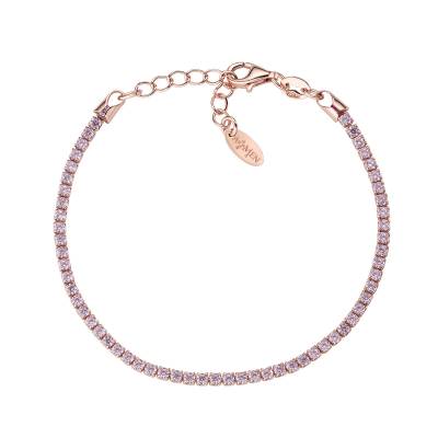 Bracciale Amen Tennis Rosè con Zirconi Rosa