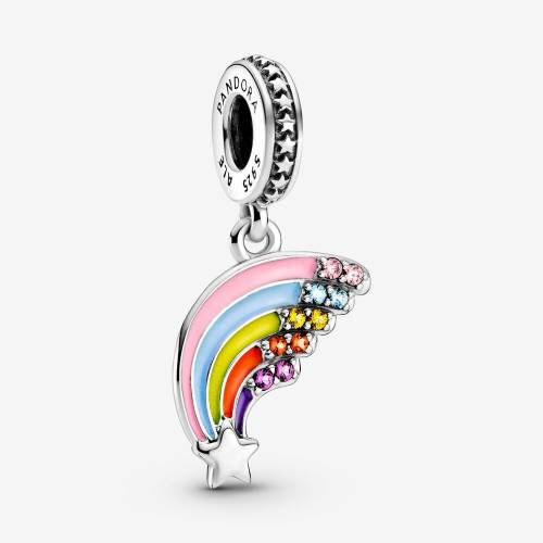 Charm Pandora pendente Arcobaleno di colori con pietre scintillanti