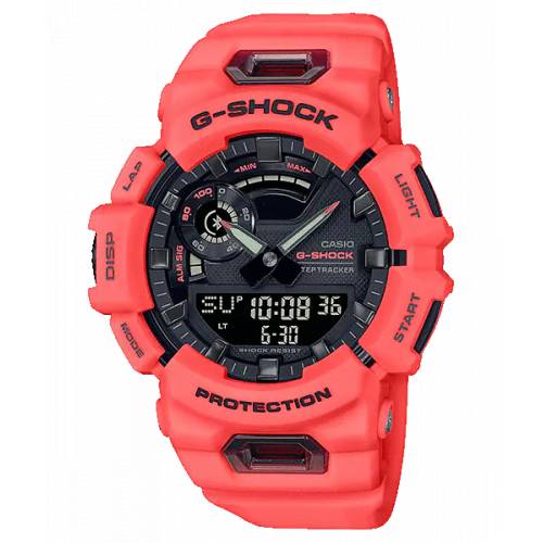 Orologio G-Shock Serie G-Squad Rosso Corallo con Quadrante Nero