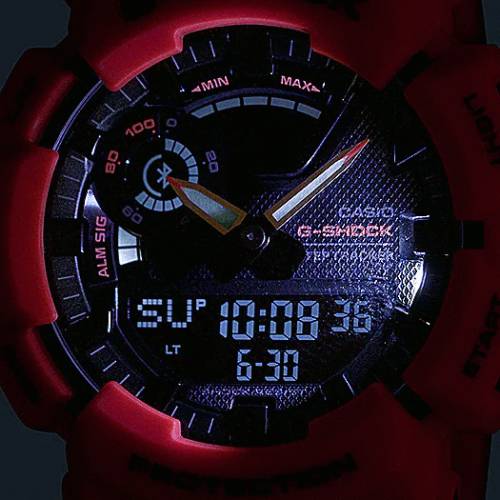 Orologio G-Shock Serie G-Squad Rosso Corallo con Quadrante Nero