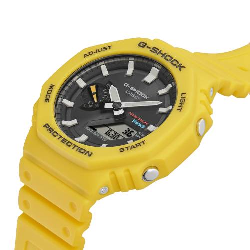 Orologio G-Shock Giallo con Cassa Ottagonale e Quadrante Nero