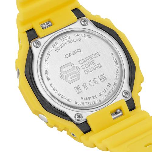 Orologio G-Shock Giallo con Cassa Ottagonale e Quadrante Nero