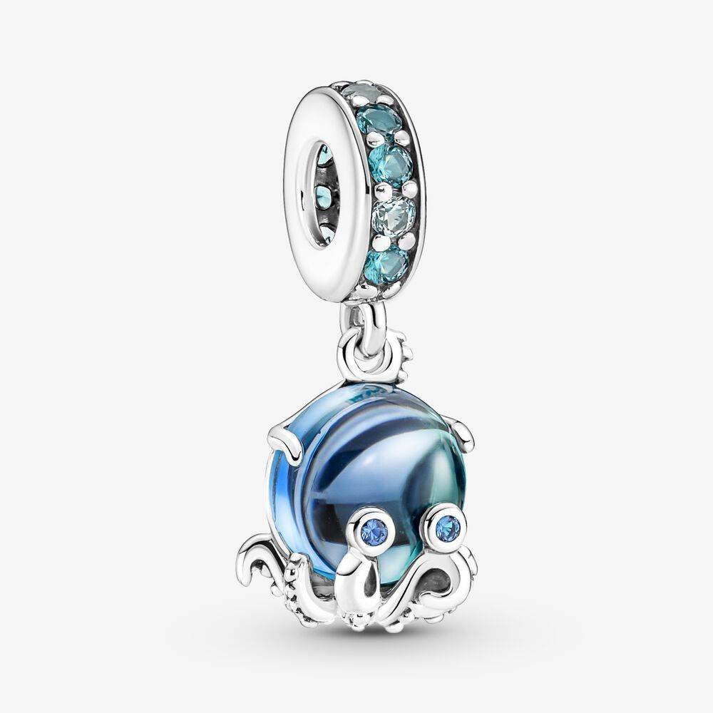 Charm Pandora Pendente Polpo Vetro di Murano