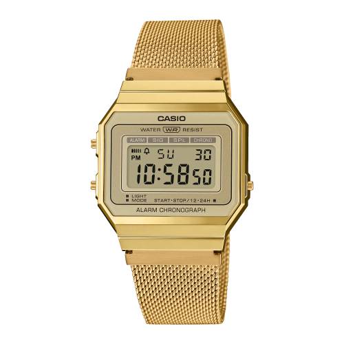 Orologio Casio Vintage con Cassa e Bracciale Maglia Milanese Oro