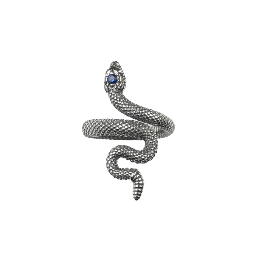 Anello Nove25 Serpente con Spinello Blu