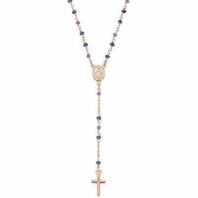 Collana Amen Rosario con cristalli Multicolor