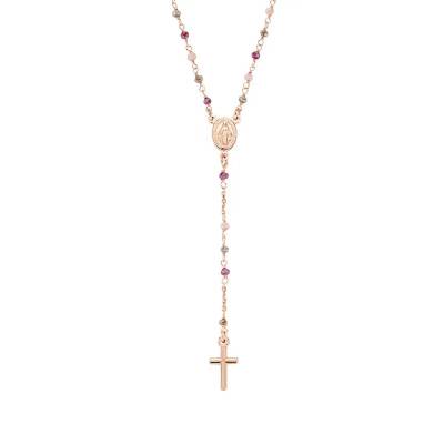 Collana Amen a Rosario con Cristalli Multicolor