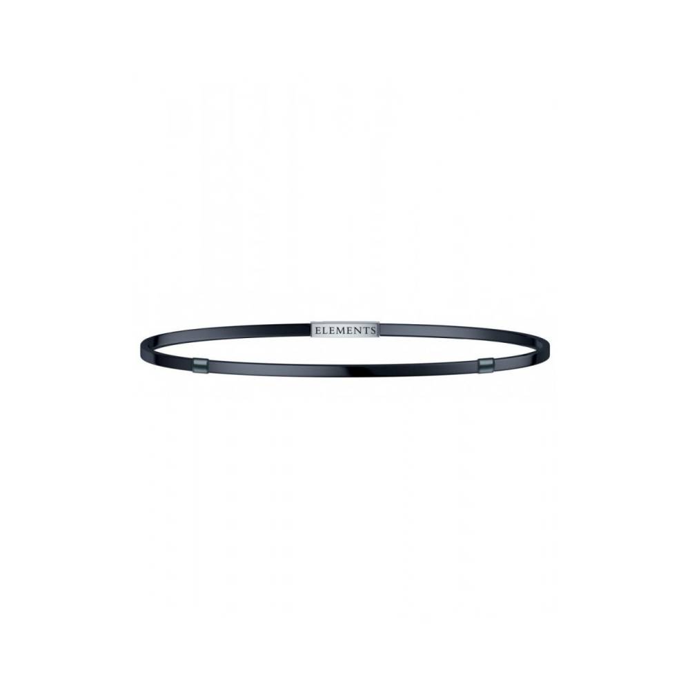 Elements bracciale bangle nero