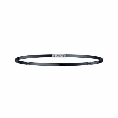 Elements bracciale bangle nero