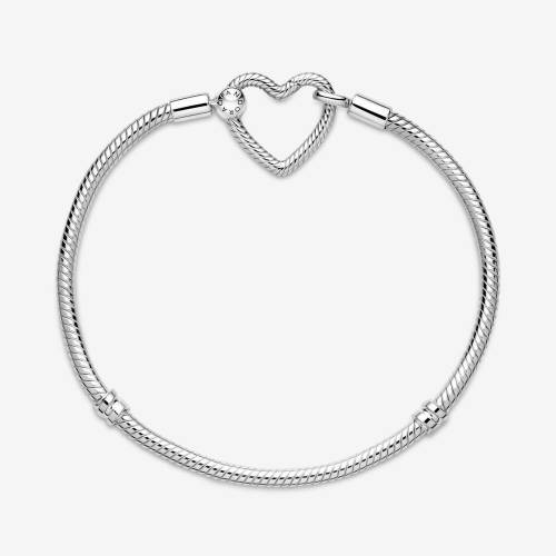 Bracciale Pandora con chiusura a cuore componibile