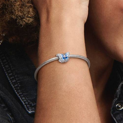 Charm Pandora Farfalla Blu Smaltata