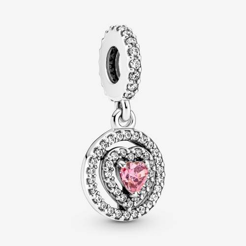 Charm Pandora Pendente con Cuore Rosa