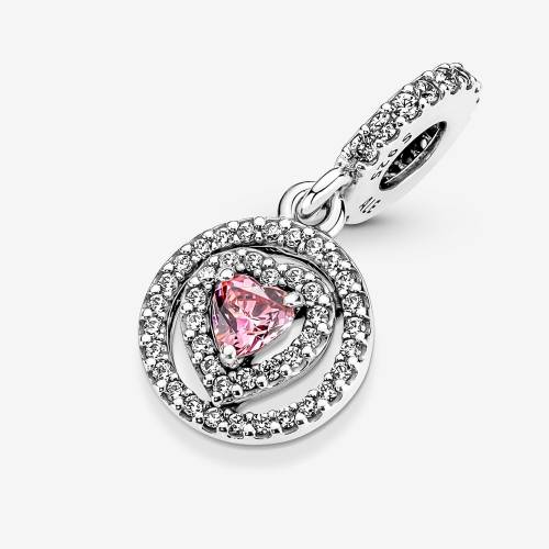 Charm Pandora Pendente con Cuore Rosa