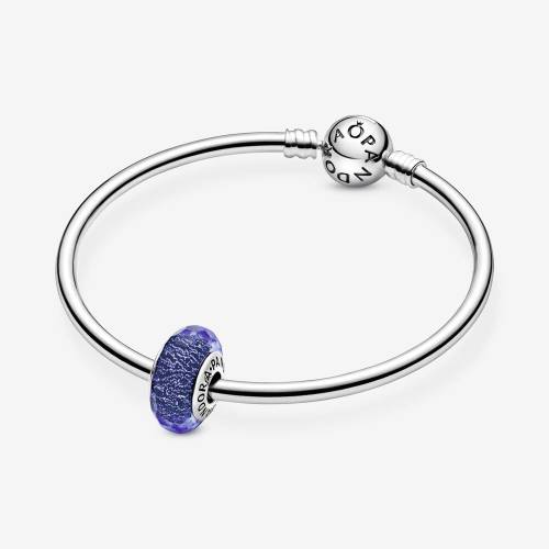 Charm Pandora Vetro di Murano Blu Iridiscente