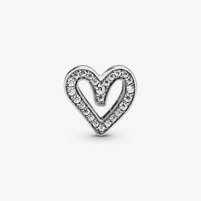 Charm Pandora Cuore Disegnato con Cubic Zirocnia