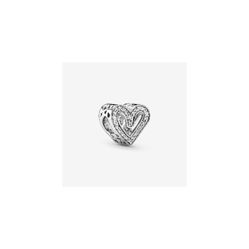 Charm Pandora Cuore Disegnato con Cubic Zirocnia