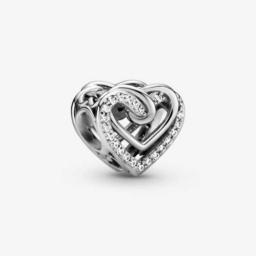 Charm Pandora Cuori Intrecciati con Zirconi