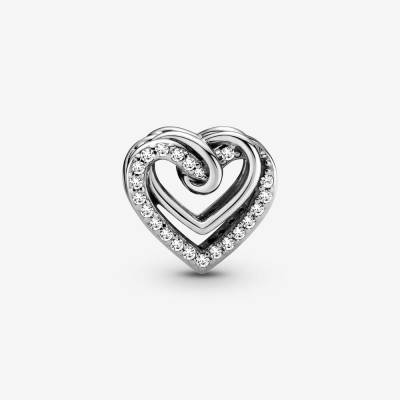 Charm Pandora Cuori Intrecciati con Zirconi