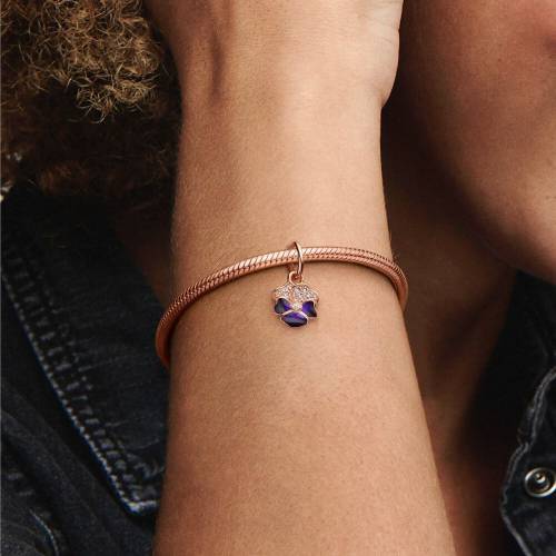 Charm Pandora pendente viola del pensiero