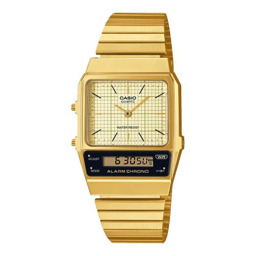 Orologio Casio Vintage Retrò con cassa Rettangolare PVD Oro