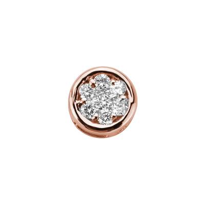 Elements Charm pavé tondo in Oro rosa