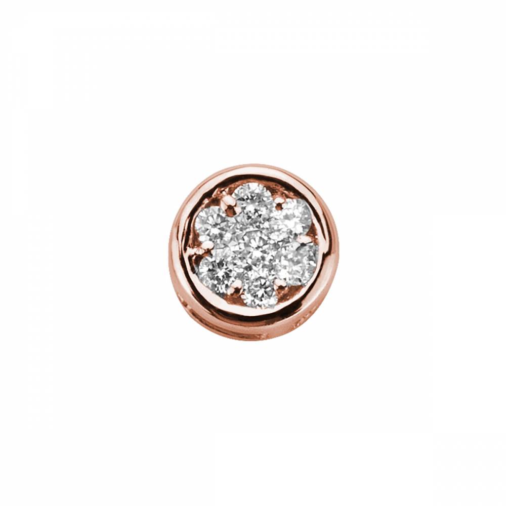 Elements Charm pavé tondo in Oro rosa