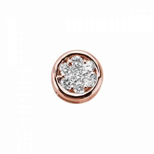 Elements Charm pavé tondo in Oro rosa