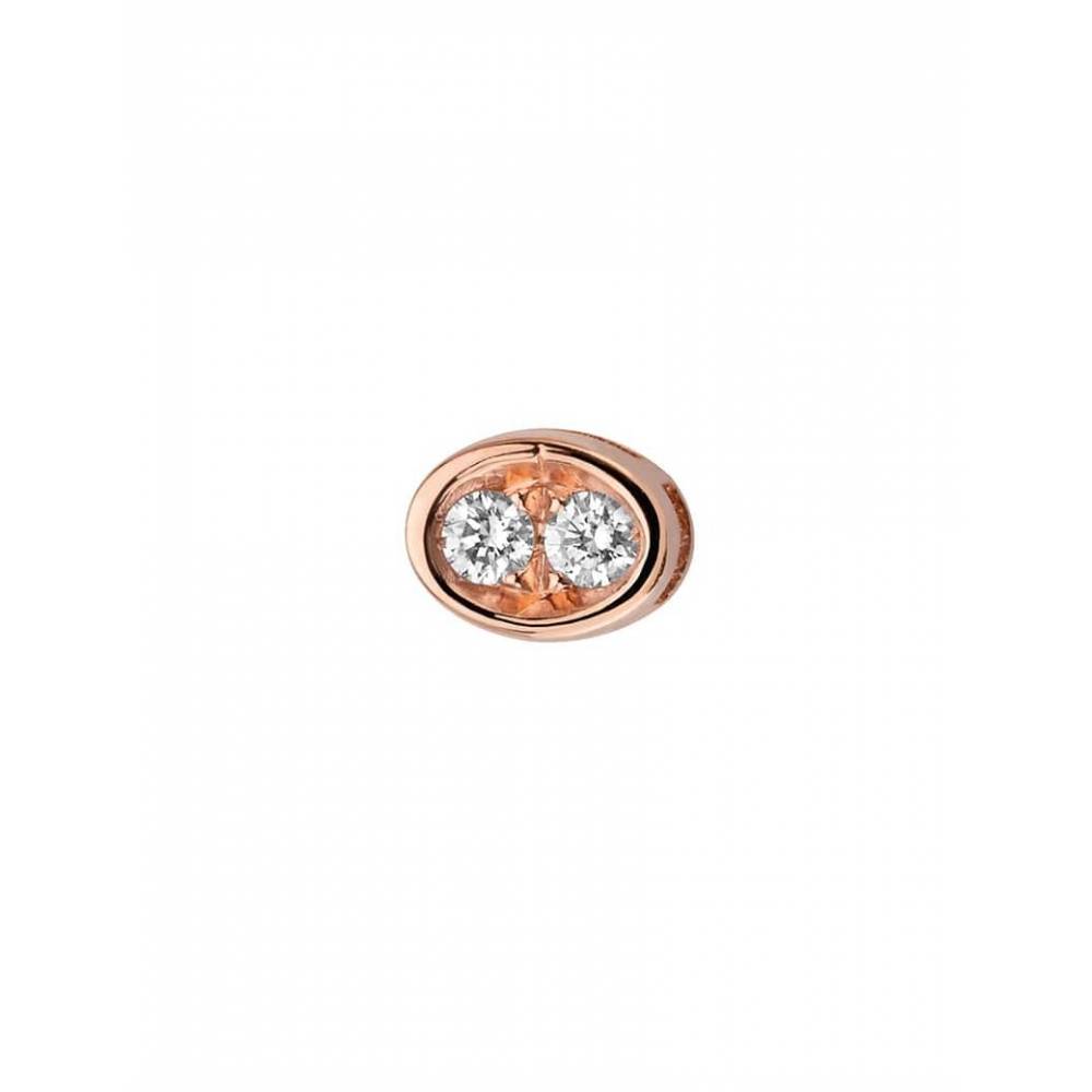 Elements Charm ovale in Oro rosa e diamanti