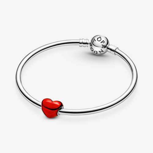 Charm Pandora Cuore Metallico Rosso