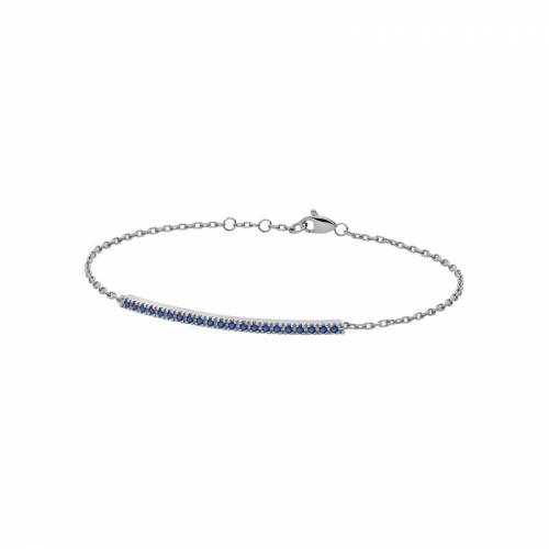 Donna Oro bracciale Paddel in Oro bianco e zaffiri